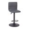 Emma and Oliver Coti Modern Channel Tufted Upholstered Height Adjustable Mid-Back Stool and Pedestal Base with Footrest